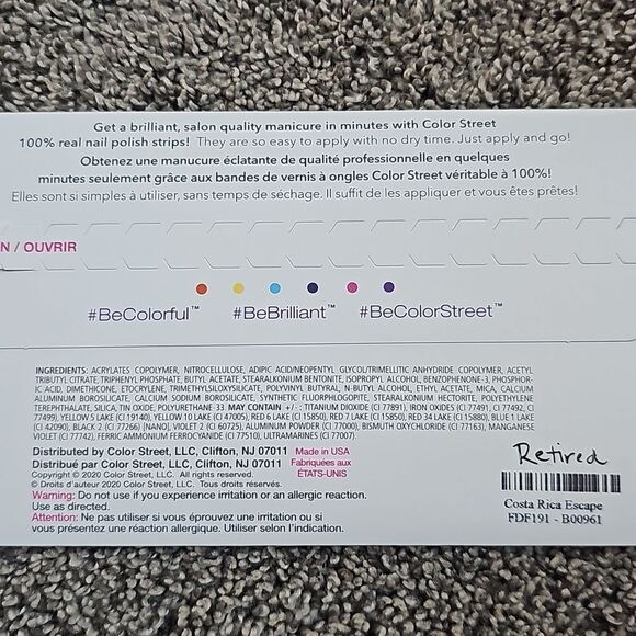 Color Street Press On Nails COSTA RICA ESCAPE - Picture 2 of 2